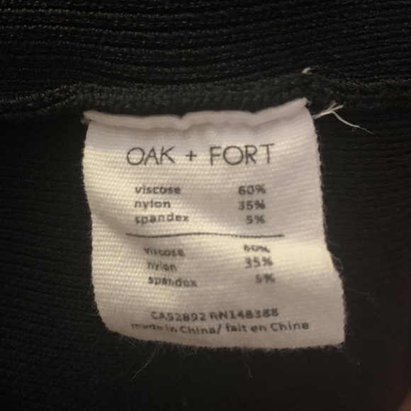 OAK + FORT Oversized Ribbed Black Cardigan size Small - Picture 7 of 10